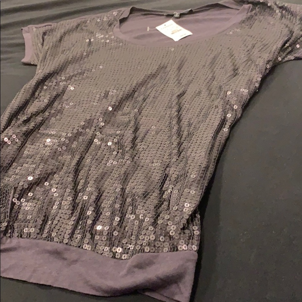 Express sequel short-sleeve top grey size S new